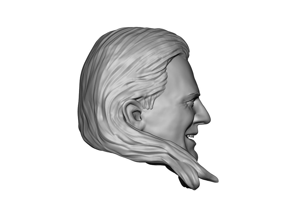 Thumbnail: Jeff Jarrett canceled figure head replica 3D printed action figure head