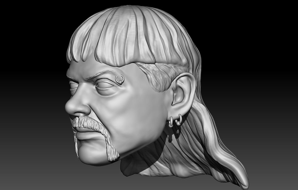 Thumbnail: Joe Exotic Tiger King  3D printed action figure head