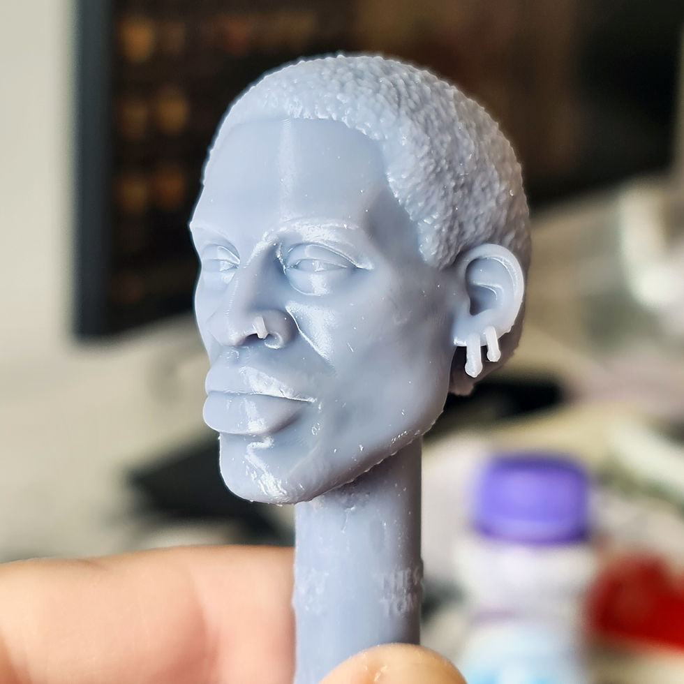 Thumbnail: Dennis Rodman the Wyrm 3D printed action figure head