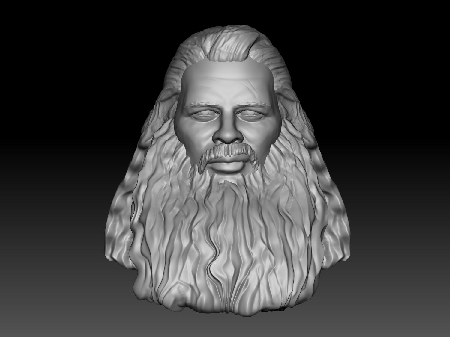 Jimmy Valiant variant 3 3D printed action figure head