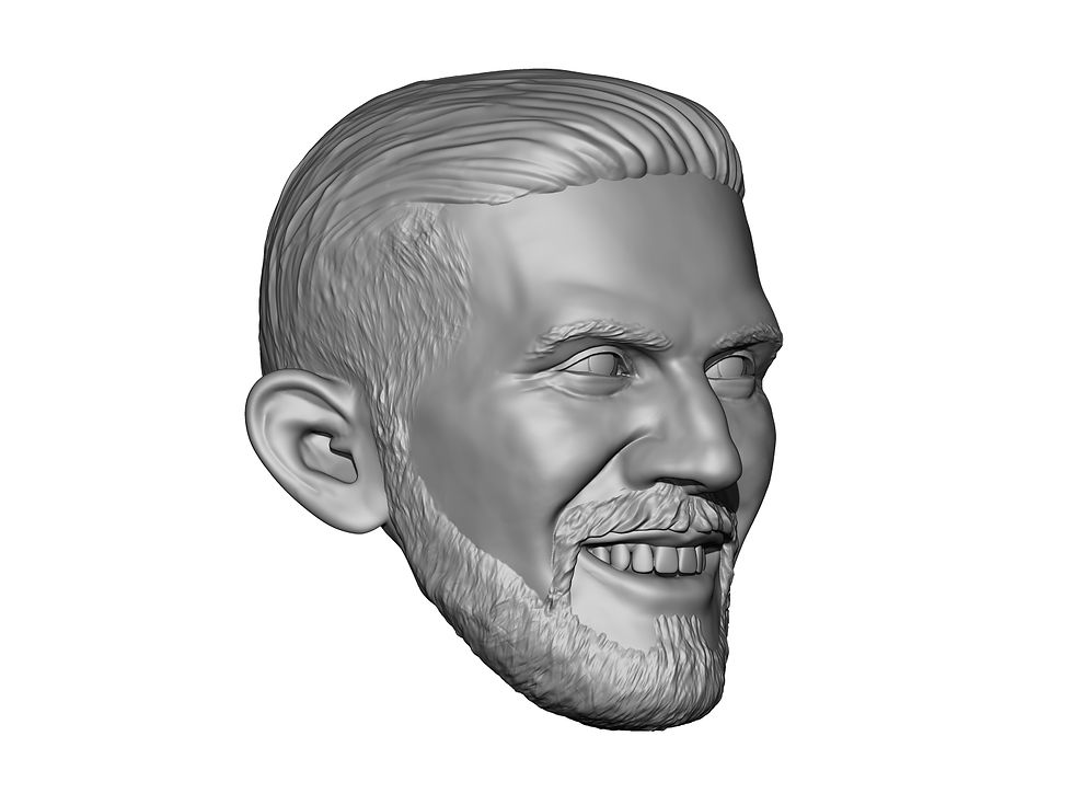 Thumbnail: Eddie Dennis 3D printed custom action figure head