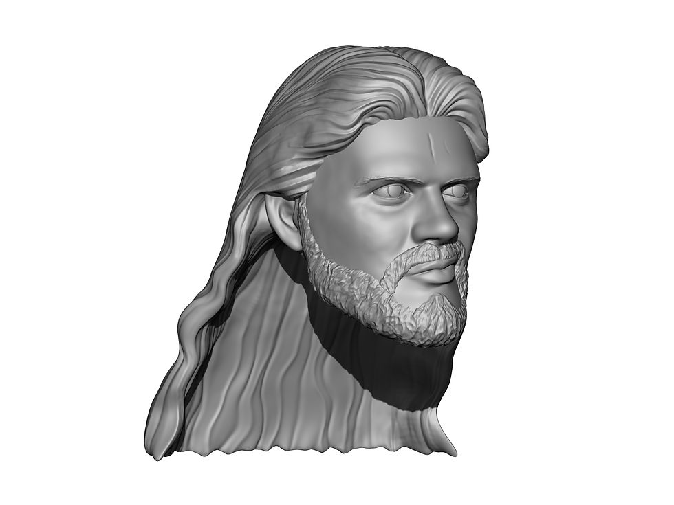 Thumbnail: Michael ps Hayes 2.0 Freebirds 3D printed action figure head