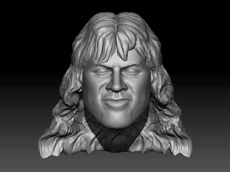 Steve Doll of Well Dunn 3D printed action figure head