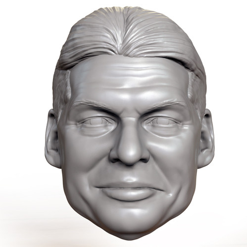 Figure Head Pattern Vince McMahon variant 1 3D printed action figure head | Veg3d