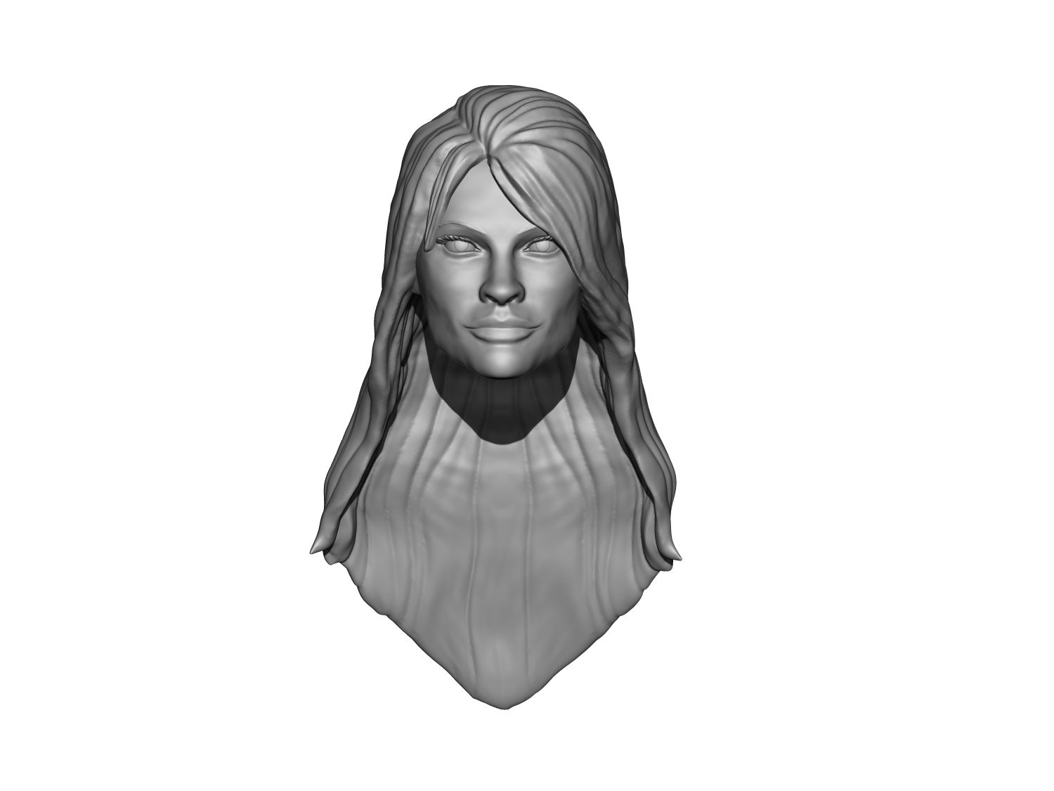 Sable hair 1 V shape 3D printed custom action figure head