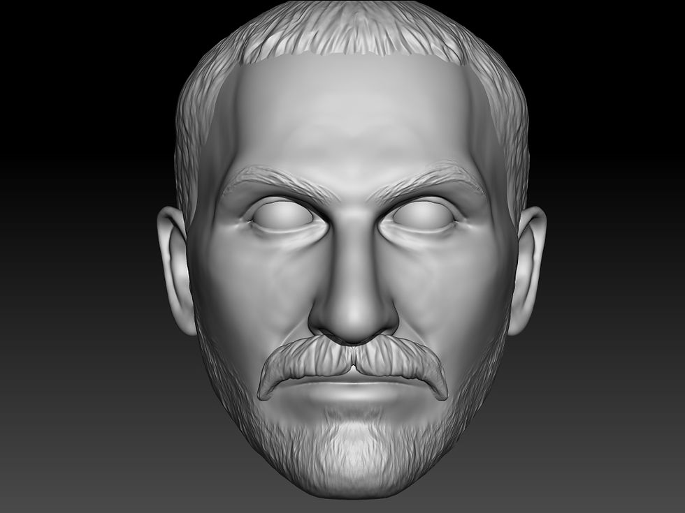 Thumbnail: Paul Ellering short beard 3D printed action figure head