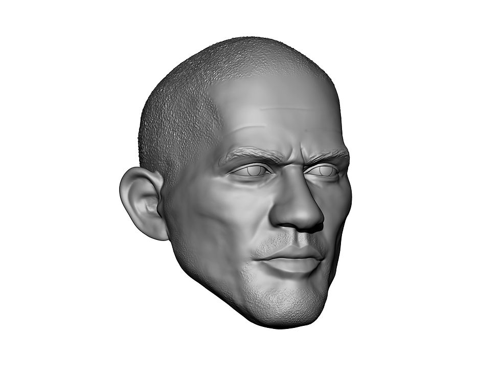 Thumbnail: Alex Pereira 3D printed custom action figure head