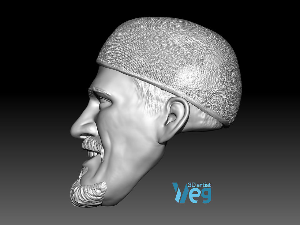 Thumbnail: Kurrgan Oddities variant 3D printed custom actiton figure head