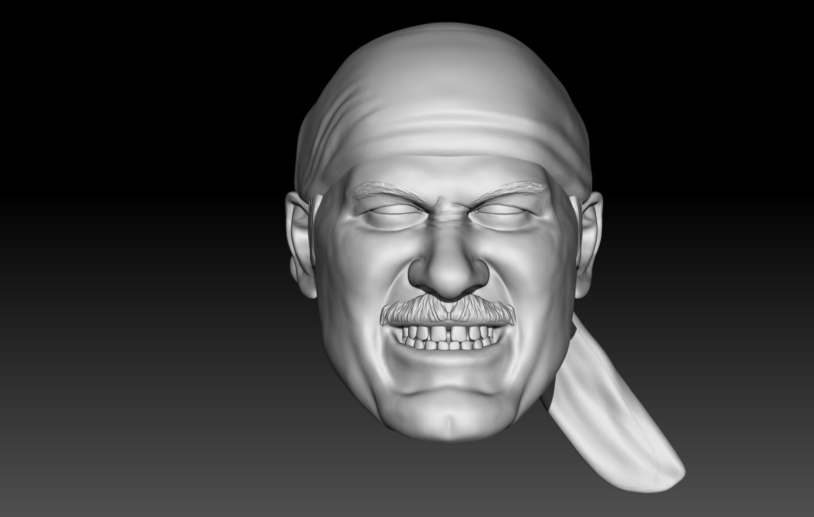 Jesse Ventura bandana 1 strap 3D printed action figure head