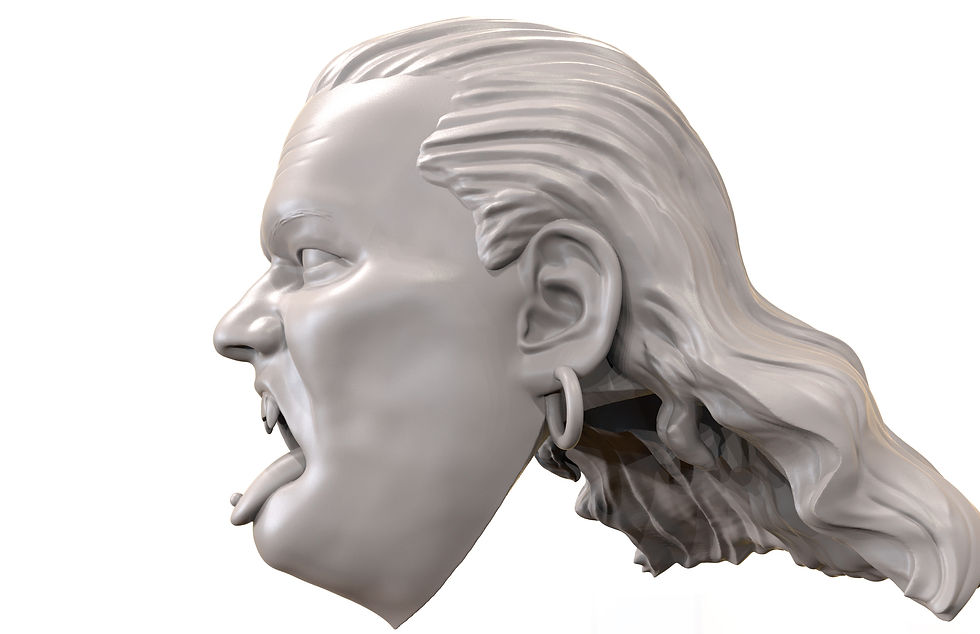 Thumbnail: Gangrel 3D printed action figure head