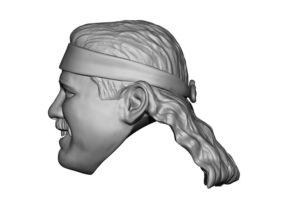 Thumbnail: Manny Fernandez bandana 3D printed custom action figure head