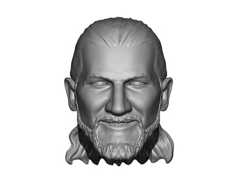 Riddick Moss 3D printed custom action figure head | Veg3d