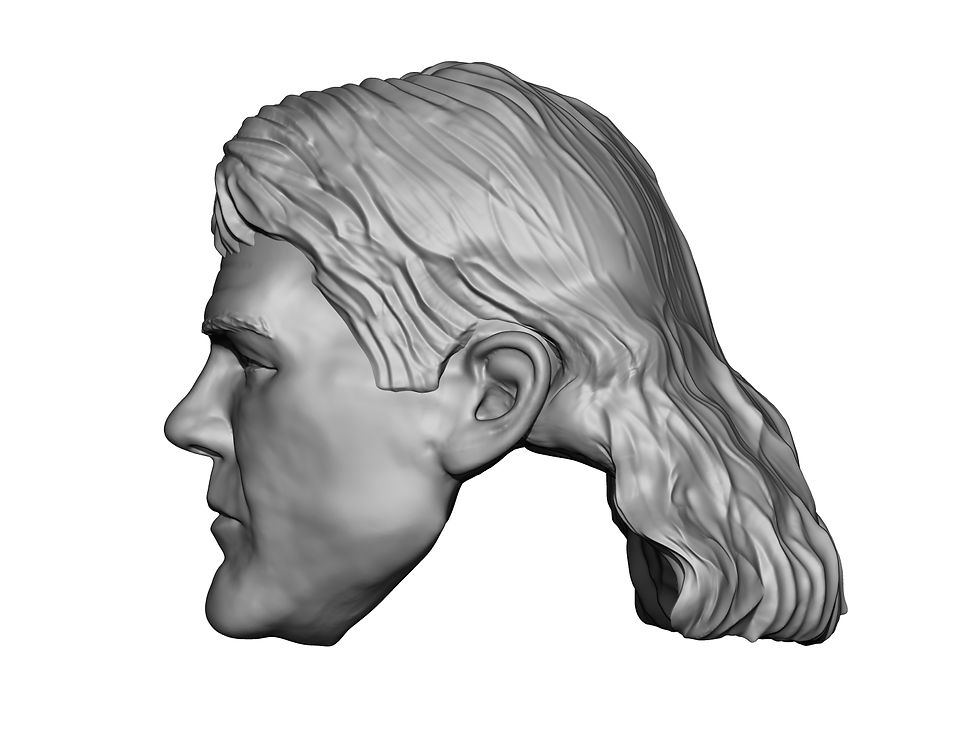 Thumbnail: Tully Blanchard with removable glasses 3D printed custom action figure head