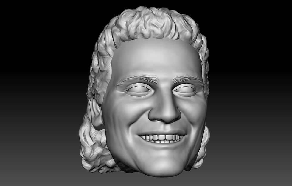 Thumbnail: Paul Roma hair variant 1 3D printed action figure head