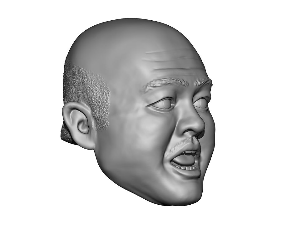 Thumbnail: Kendo Nagasaki (Kazuo Sakurada) bald 3D printed custom action figure head
