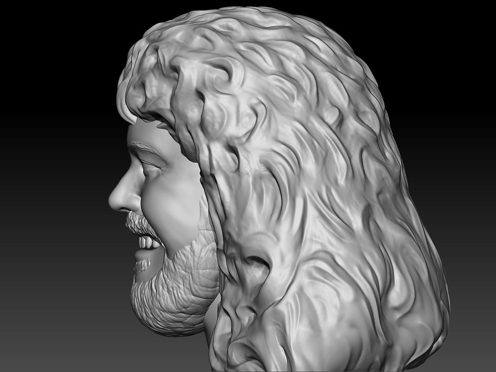 Thumbnail: Gorgeous Jimmy Garvin 3D printed action figure head