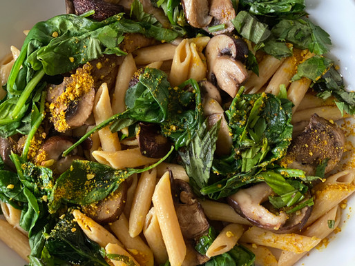 Wild Mushroom and Truffle Pasta with Dove Hunt Dog Pinot Noir
