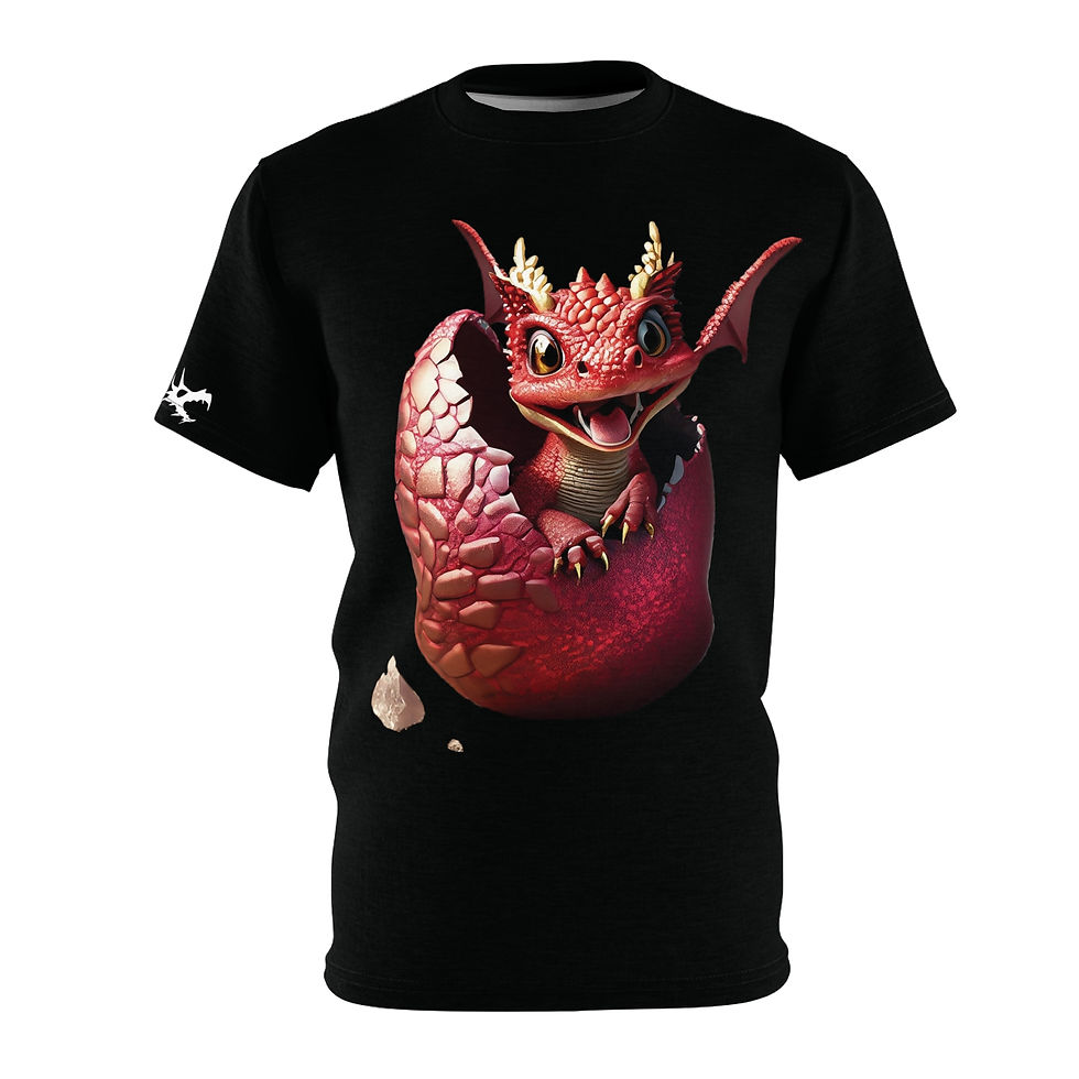 Dragon Hatchling Series "Ruby Hatchling" Unisex Cut & Sew Tee (AOP)