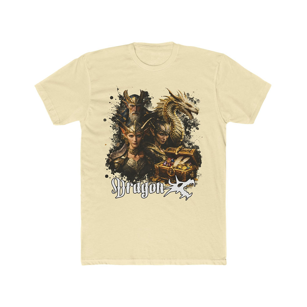 Thumbnail: Elven Royals Graphic Tee — Elven Royals, Dragon and Chest T-Shirt
