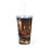 Thumbnail: "Burn Damage" Plastic Tumbler with Straw