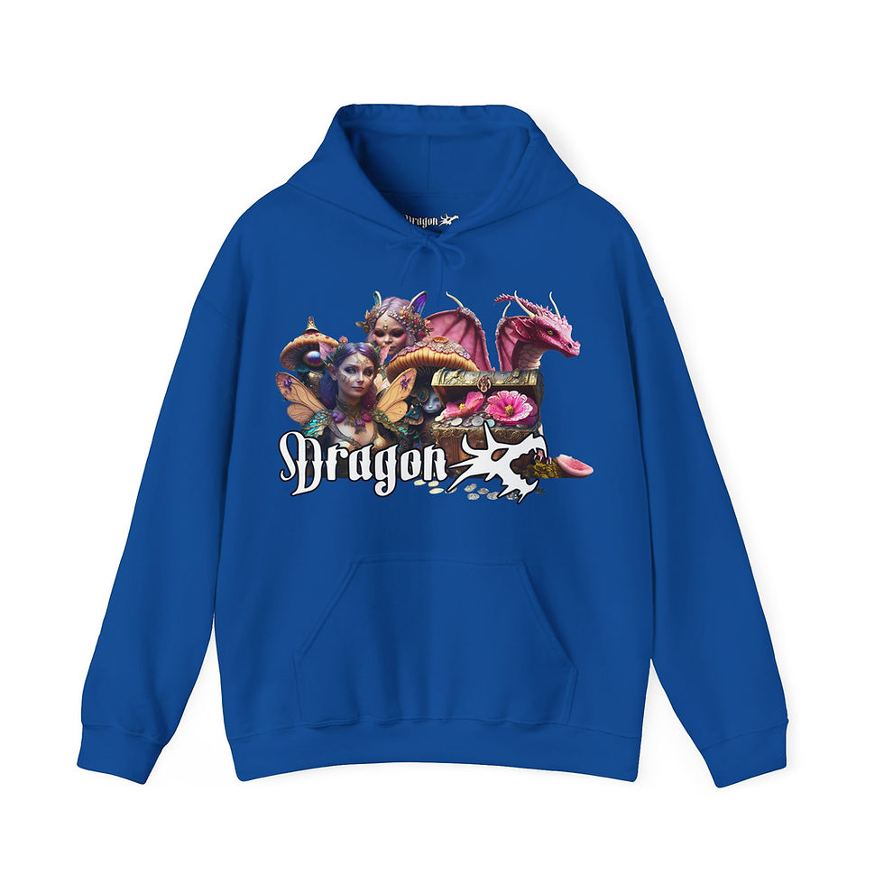 Thumbnail: Dragon Head "Pixies and Mushrooms" Unisex Heavy Blend™ Hooded Sweatshirt