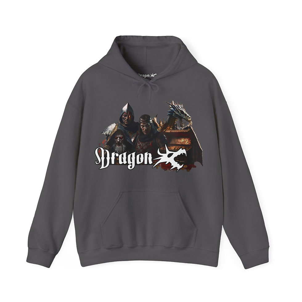 Thumbnail: Dragon Head "Dark Powerful Necromancer" Unisex Heavy Blend™ Hooded Sweatshirt
