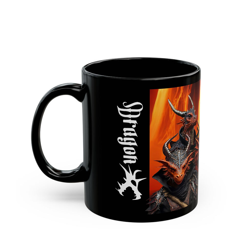 Thumbnail: Drinkware "Drakling Necromancer Adventure" 11oz Black Mug