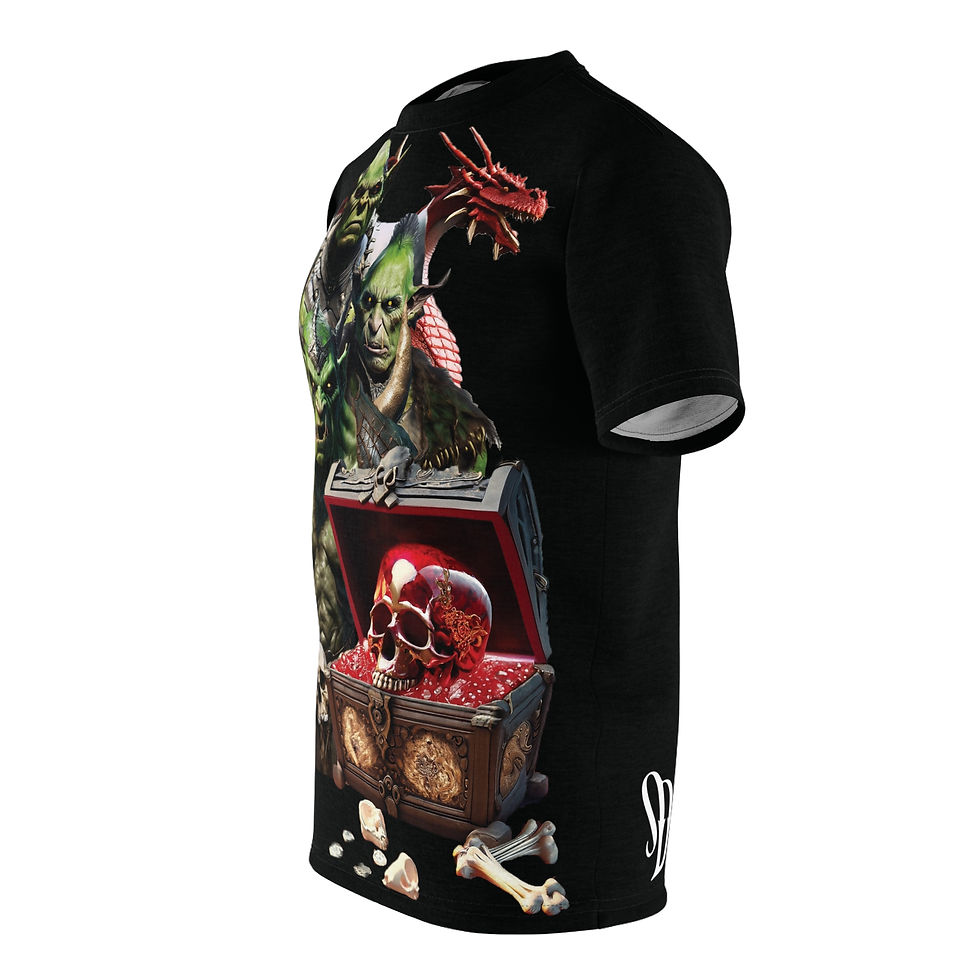 Thumbnail: Dragon Head "Ready to Orc" Unisex Cut & Sew Tee (AOP)