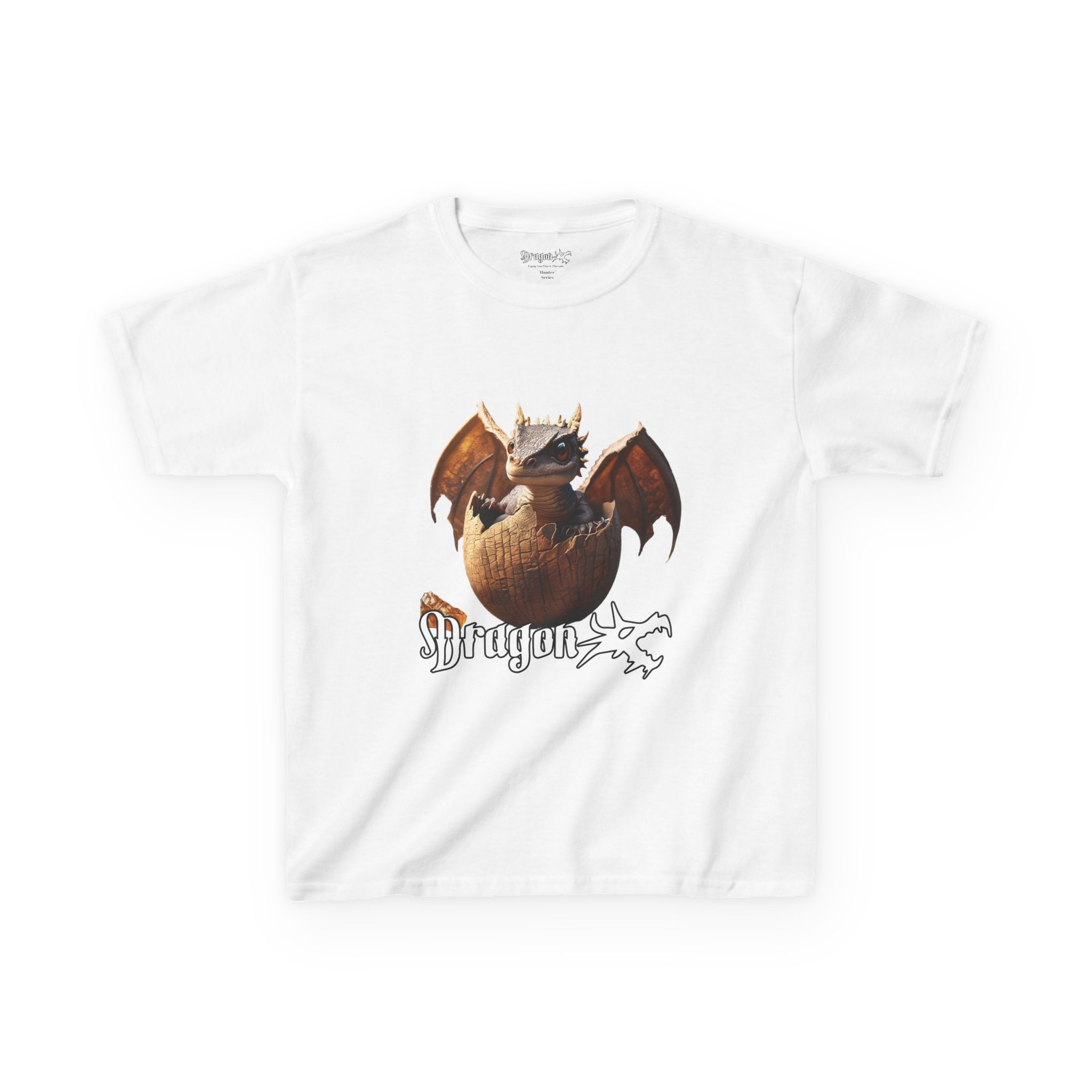 Kids Dragon Head Graphic Tee - "Amber Dragon"
