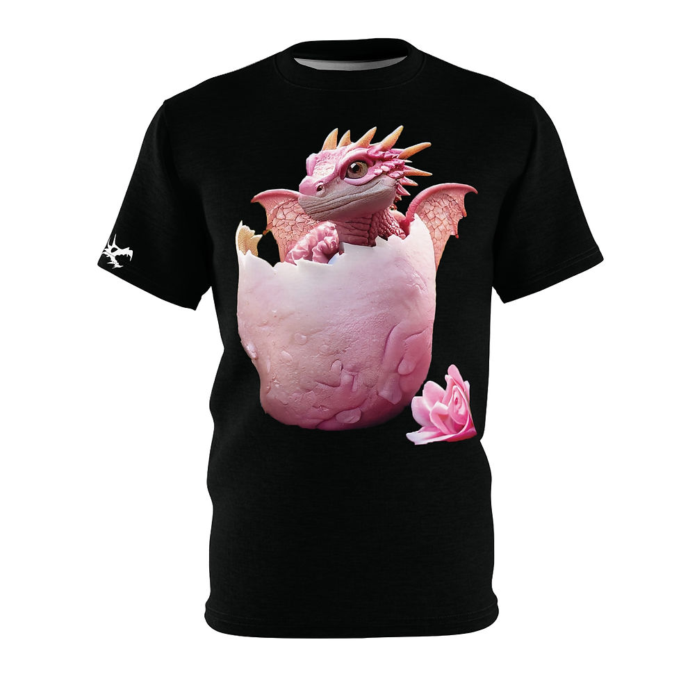 Dragon Hatchling Series "Rose Hatchling" Unisex Cut & Sew Tee (AOP)