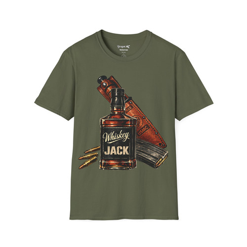 T-shirt with large Ka-bar, Bottle of Whiskey, Full Metal Jacket