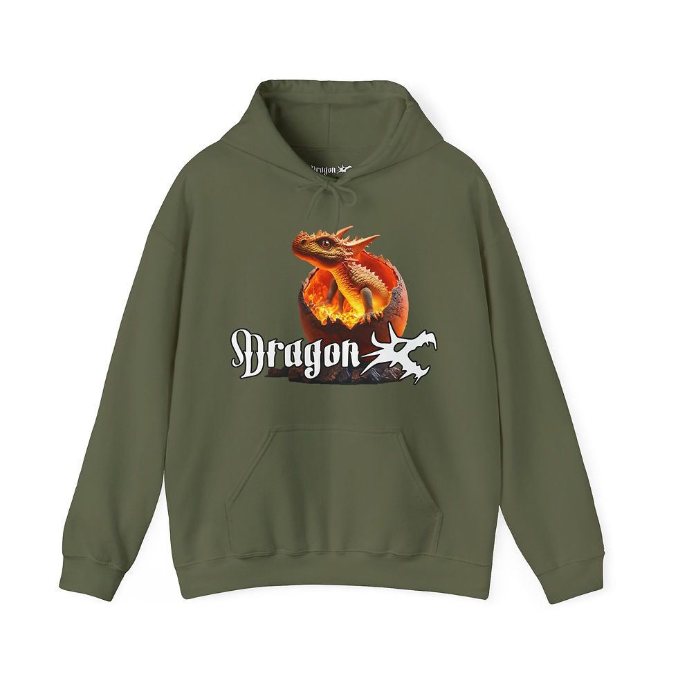 Thumbnail: Hatchling Series "Fire Hatchling" Unisex Heavy Blend™ Hooded Sweatshirt
