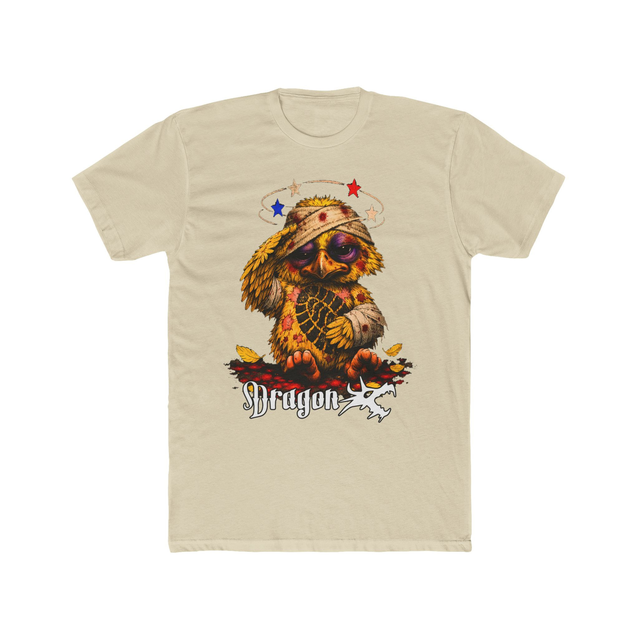 T-shirt with Comical Stomped Out Yellow Bird