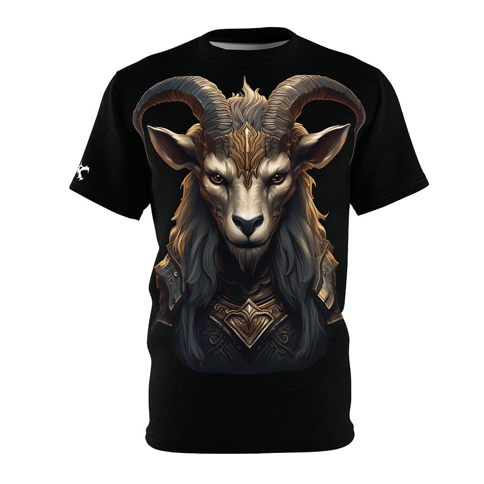 Spirit Animal Series "Goat" Unisex Cut & Sew Tee (AOP)
