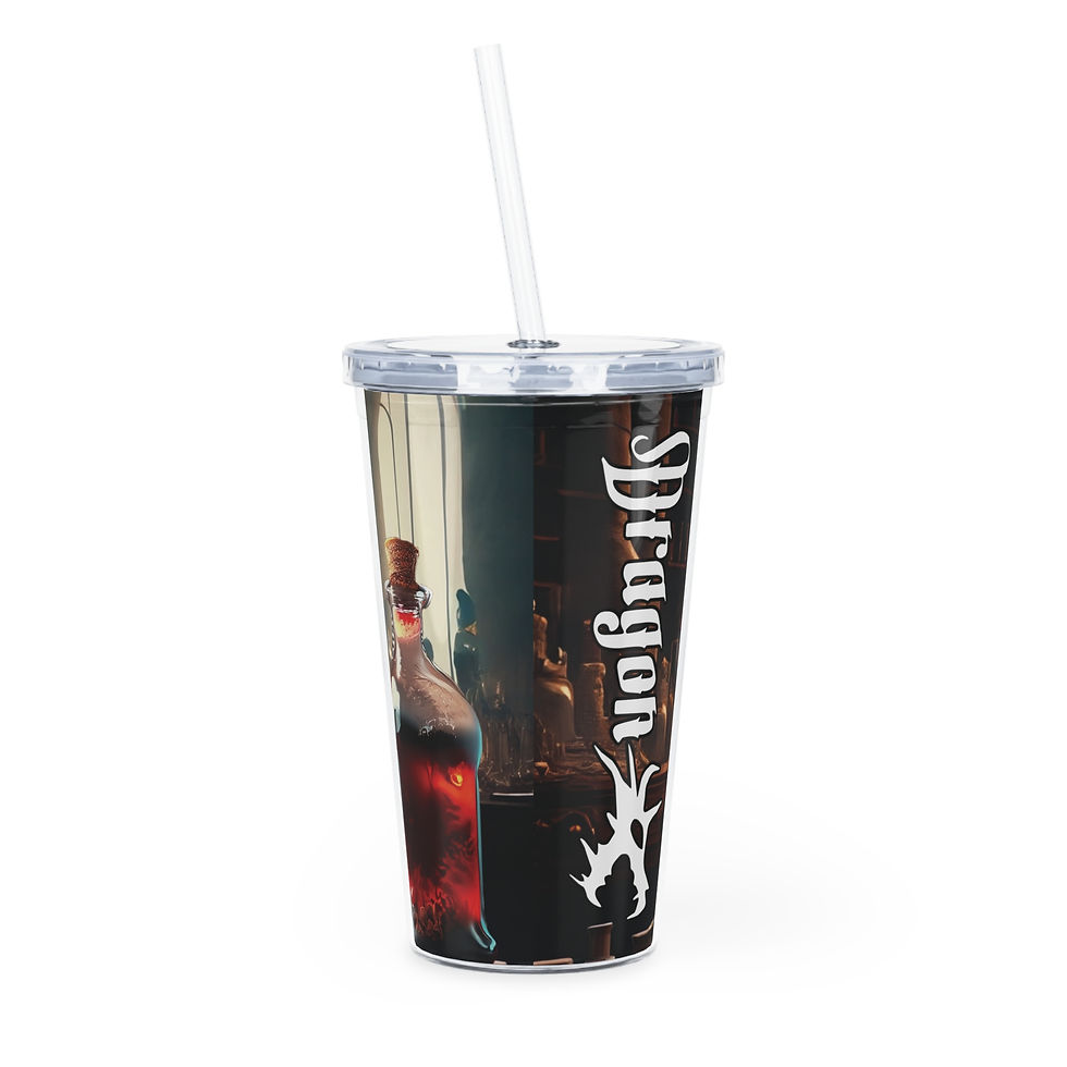 Thumbnail: "Vitality" Plastic Tumbler with Straw