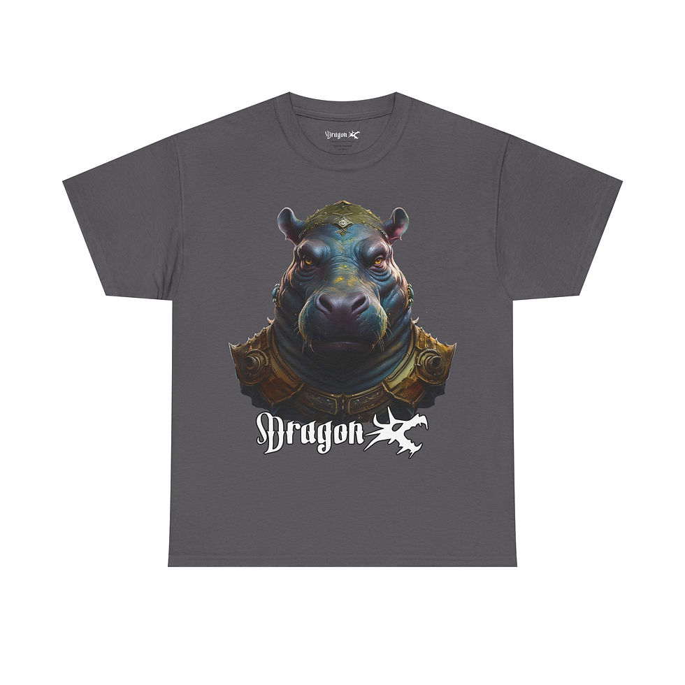 Thumbnail: Spirit Animal Series "Hippo" Unisex Heavy Cotton Tee