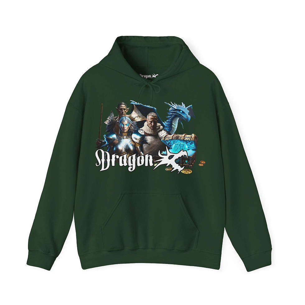 Thumbnail: Dragon Head "Icewind Heroes" Unisex Heavy Blend™ Hooded Sweatshirt