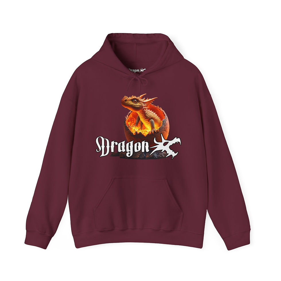 Thumbnail: Hatchling Series "Fire Hatchling" Unisex Heavy Blend™ Hooded Sweatshirt