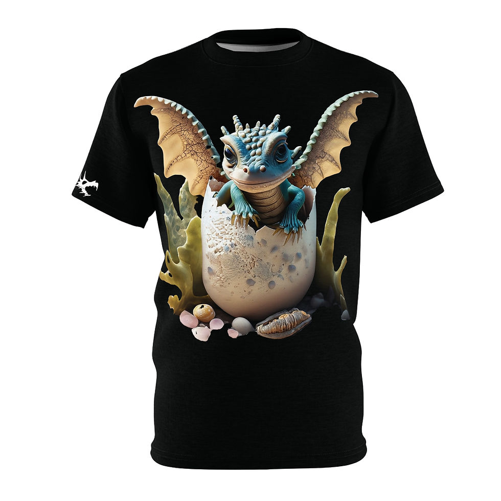 Dragon Hatchling Series "Sea Hatchling" Unisex Cut & Sew Tee (AOP)