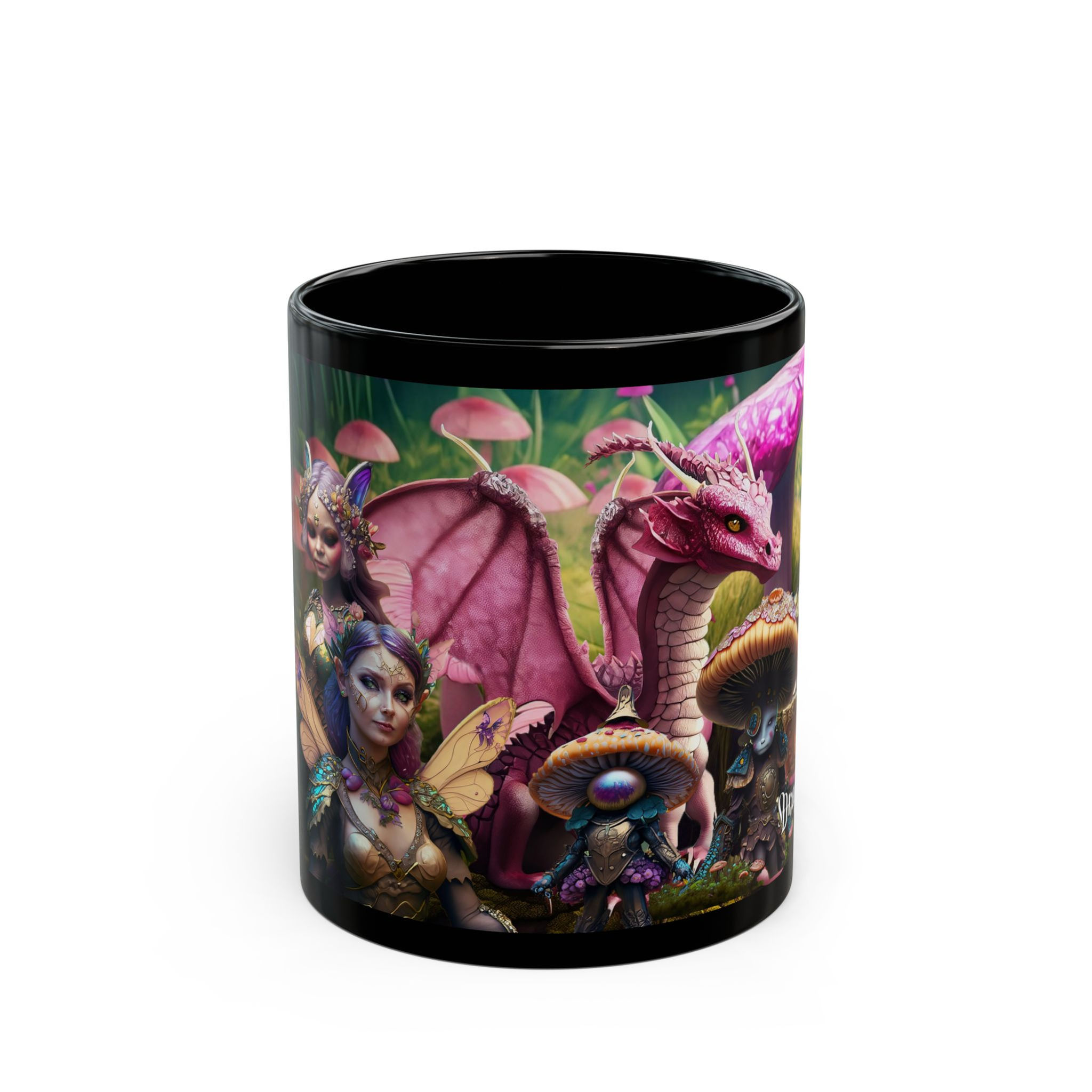 Drinkware "Pixie Magical Adventure" 11oz Black Mug