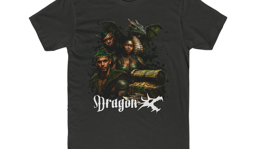 Next Level 3600 Cotton Tee, military Green, Druid forest protector design, front of tee