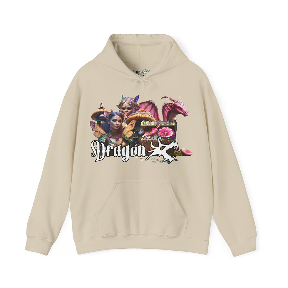 Thumbnail: Dragon Head "Pixies and Mushrooms" Unisex Heavy Blend™ Hooded Sweatshirt