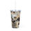 Thumbnail: "Bone Hatchling" Plastic Tumbler with Straw