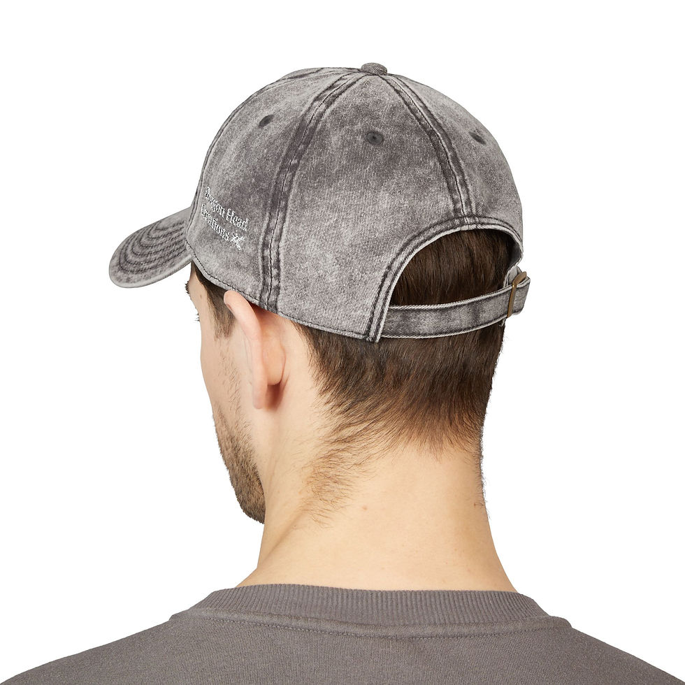 Thumbnail: Vintage Embroidered Dragon Cap — Distressed Red Baseball Hat