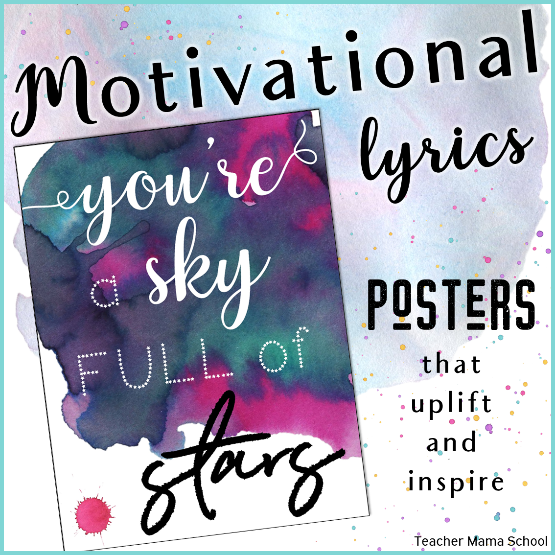 Motivational Lyrics Quotes Posters