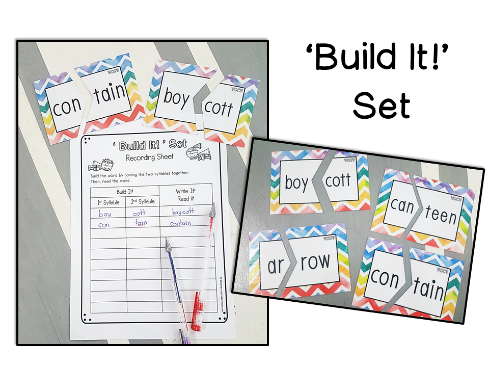 Syllable Division Task Cards | VCCV