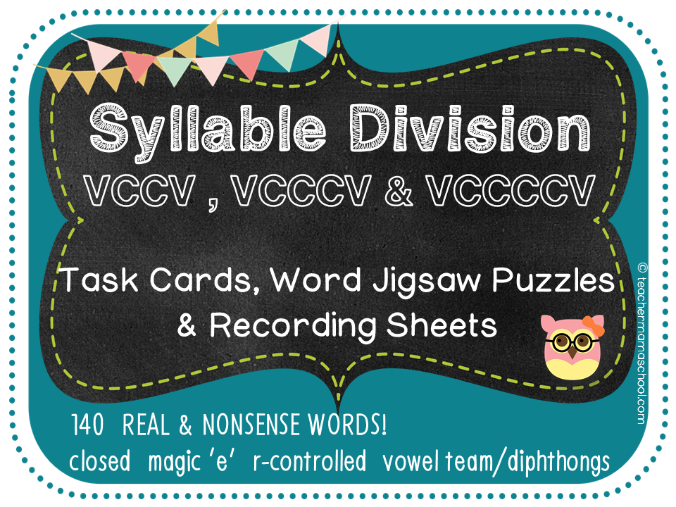 Syllable Division Task Cards