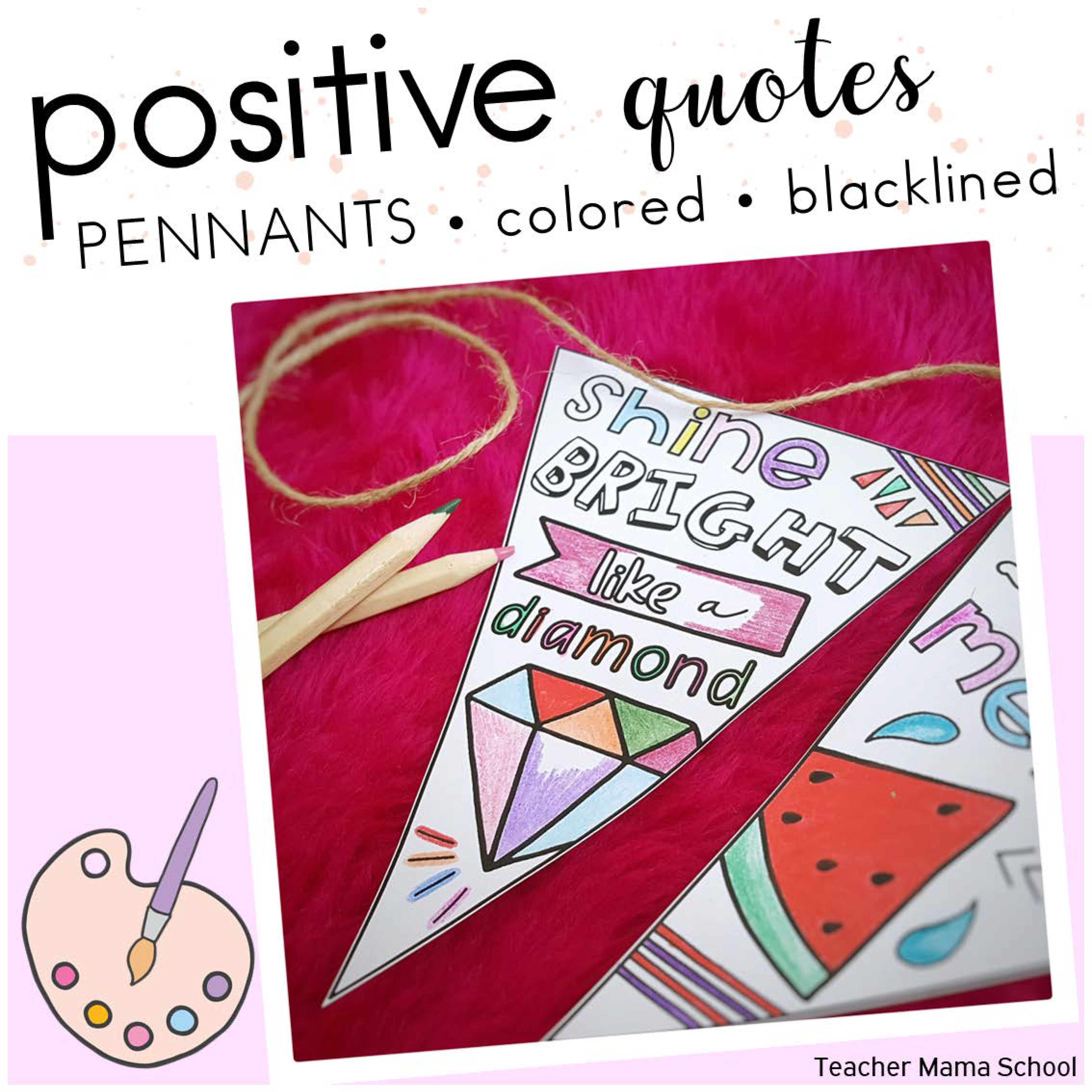 Quotes Coloring Pennants Colored Version_Page_01