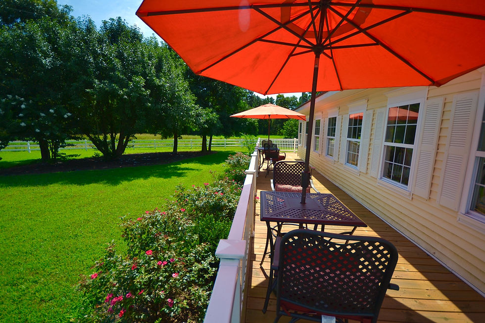 High angle view of a senior living community courtyard in Connecticut