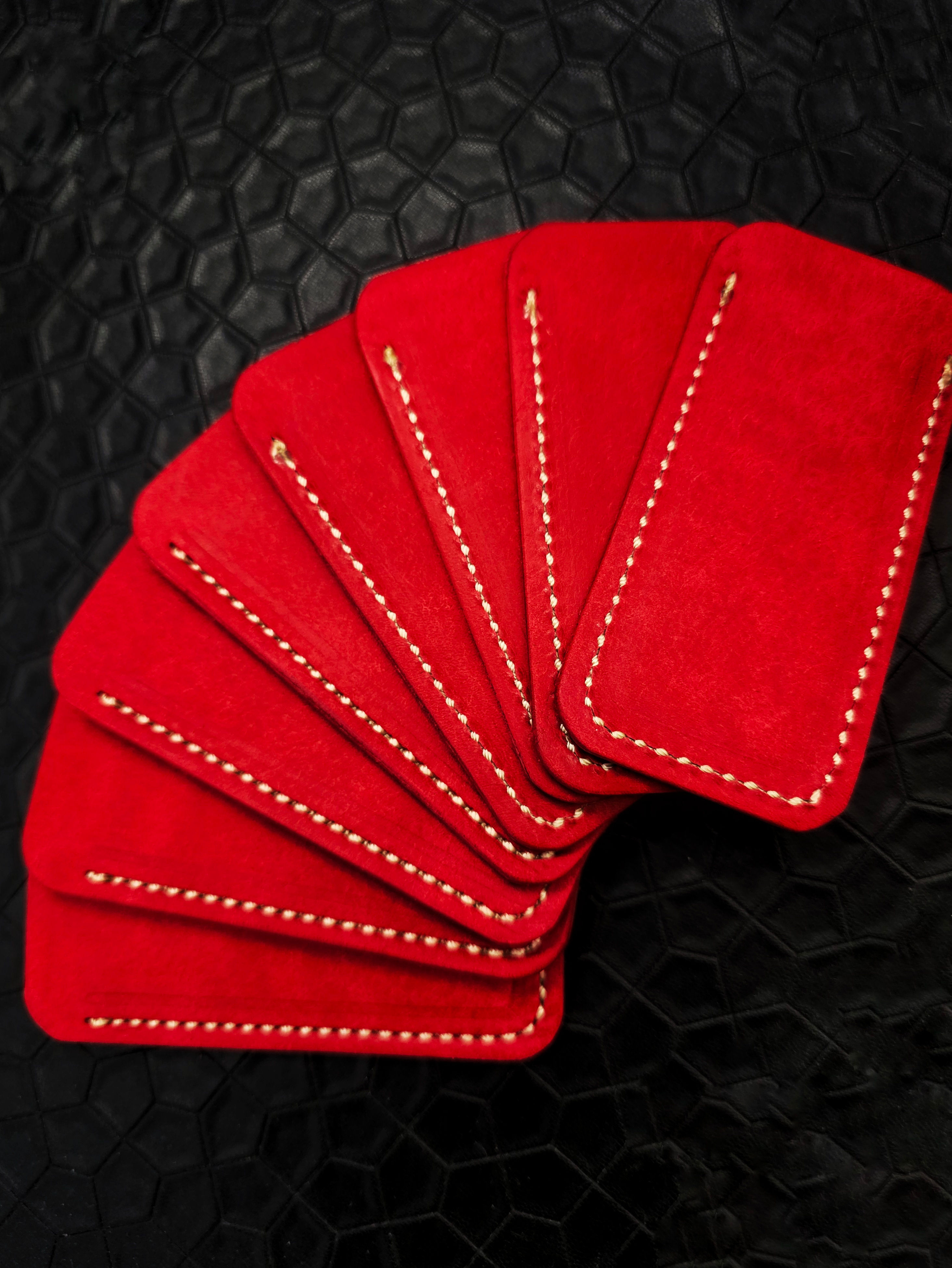 Sea Otter Leather Slip (Red)